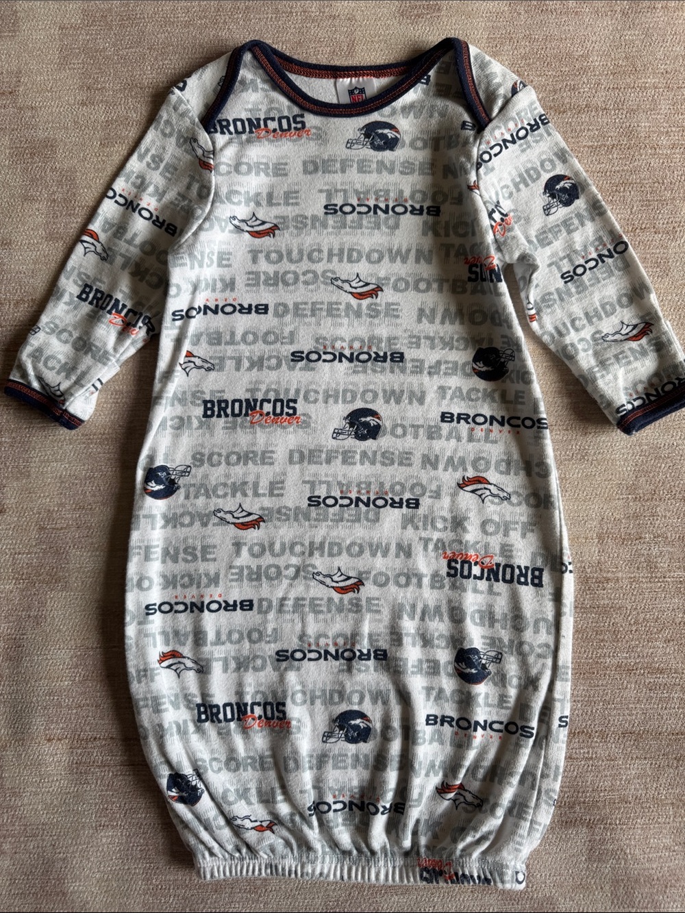 Denver Broncos NFL Infant Sleep Sack size 3-6M